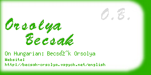 orsolya becsak business card